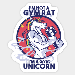 Gym Unicorn weightlifter Sticker